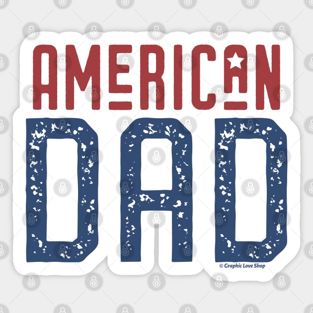 American Dad Typography - GraphicLoveShop Sticker by GraphicLoveShop